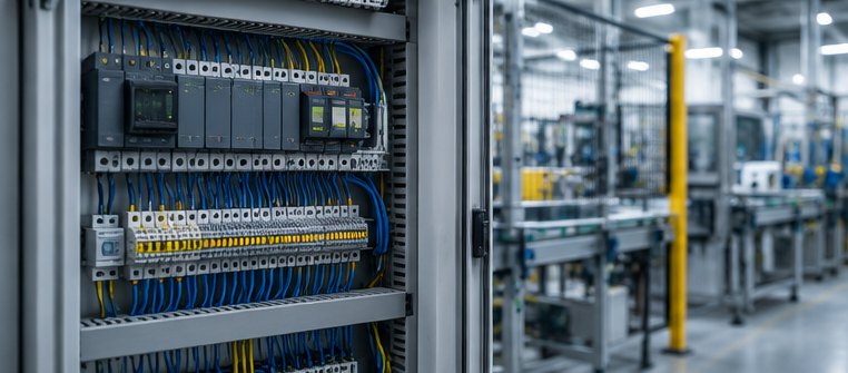 Illustrative AI image of industrial controls